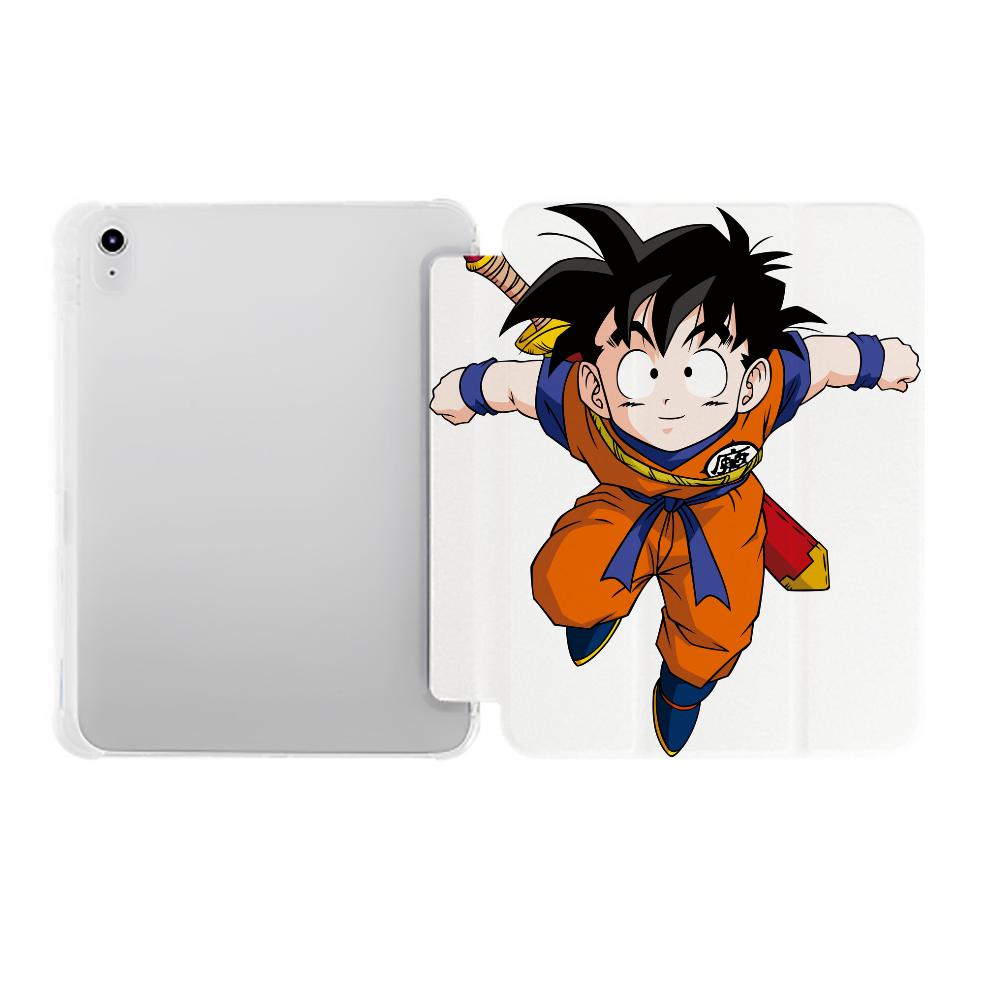 （画像用） ドラゴンボール 孫悟空（そん ごくう）Son Goku カカロット DRAGON BALL Kakarotto IPad ケース ペン収納付き 三つ折りスタンド PUレザー×シリコン 対応機種9.5/10.5/10.9インチ